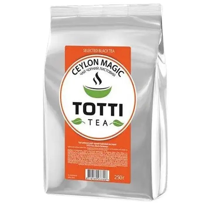 Чорний чай крупнолистовий TOTTI TEA 250 г Магія Цейлону